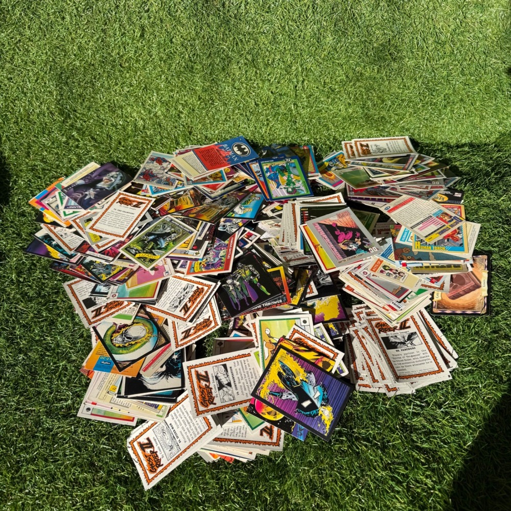 Vtg Marvel Comics Trading Cards Lot Of 689 Spider Man Ghost Rider Avengers X Men